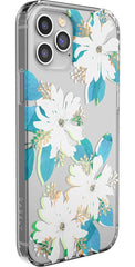Forget Me Not | Blue and Gold Clear Floral Case