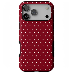 On the Dot | Maroon Polka Dot Case