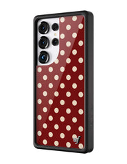 Polka Dot | Burgundy and Cream Samsung Galaxy Case