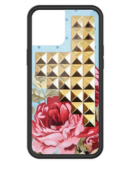 Blue Floral Stud iPhone Case