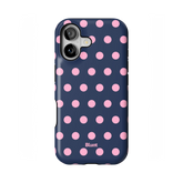 Navy Polka iPhone Case