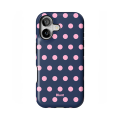 Navy Polka iPhone Case