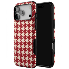 Scarlet Stitch | Red Houndstooth Case