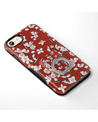 Floral Forest | Red Cherry Blossom Floral Phone Ring