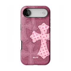 Pink Dottie Cross iPhone Case