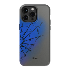 Grey Blue Web iPhone Case