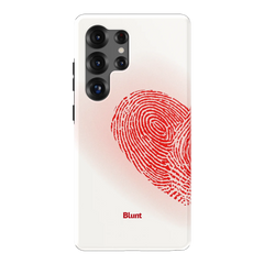 Heart Print White Samsung Case