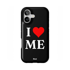 I Love Me in Black iPhone Case