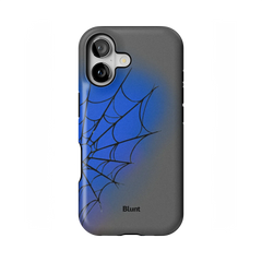 Grey Blue Web iPhone Case