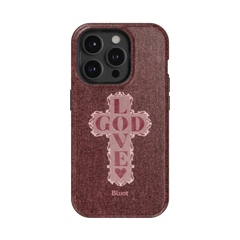 Love God Pink Cross iPhone Case