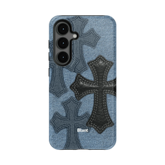 Denim Black Cross Samsung Case
