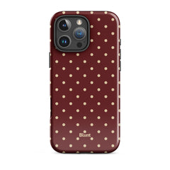 Burgundy Dot iPhone Case