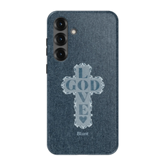 Love God Blue Cross Samsung Case