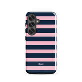 Blueberry Blush Stripe Samsung Case
