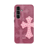 Pink Dottie Cross Samsung Case