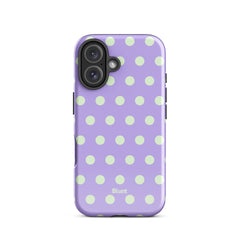 Lavender Mint Polka iPhone Case