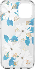 Forget Me Not | Blue and Gold Clear Floral Case