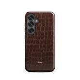 Chestnut Croc Samsung Case