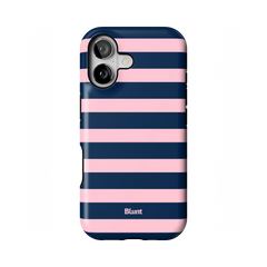 Blueberry Blush Stripe iPhone Case