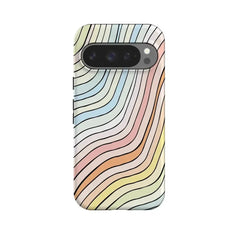 Ride The Wave | Pastel Rainbow Lined Google Pixel Case