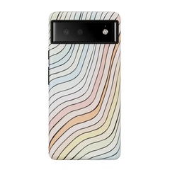 Ride The Wave | Pastel Rainbow Lined Google Pixel Case