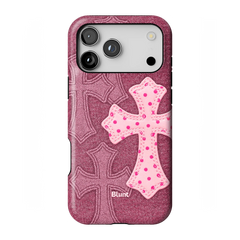 Pink Dottie Cross iPhone Case