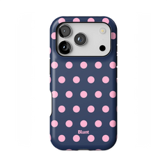 Navy Polka iPhone Case