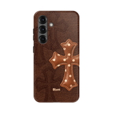 Brown Polka Cross Samsung Case