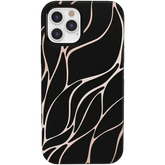 Midnight Ride | Black and Gold Metallic Waves Case