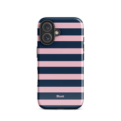 Blueberry Blush Stripe iPhone Case
