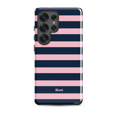 Blueberry Blush Stripe Samsung Case