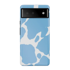 Current MOOd | Light Blue Cow Print Google Pixel Case