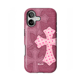 Pink Dottie Cross iPhone Case