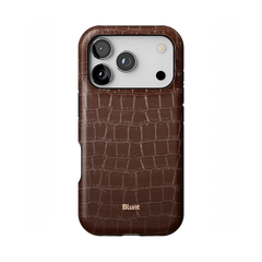 Chestnut Croc iPhone Case