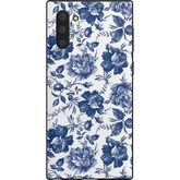 Rose to Fame | Blue & White Rose Floral Samsung Case
