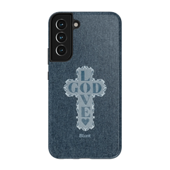 Love God Blue Cross Samsung Case