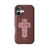 Love God Pink Cross iPhone Case