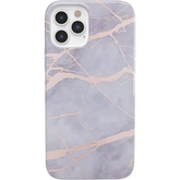 Touch of Lavender | Lavender Gray & Rose Gold Marble Case