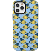 Something's Fishy | Navy Blue & Yellow Fish Print Case