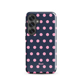 Navy Polka Samsung Case