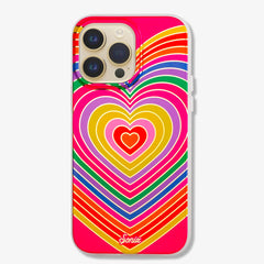 Rainbow Hearts MagSafe® Compatible iPhone Case
