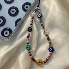 Midnight Evil Eye Phone Charm
