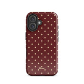 Burgundy Dot iPhone Case