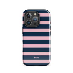 Blueberry Blush Stripe iPhone Case