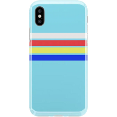 Totally Groovy | Teal Rainbow Stripes Color Block Case