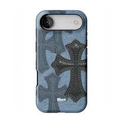 Denim Black Cross iPhone Case