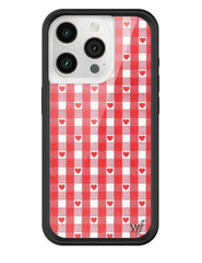 Gingham Hearts | Red iPhone Case