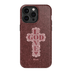 Love God Pink Cross iPhone Case