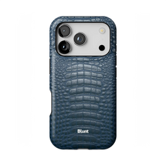 Navy Croc iPhone Case