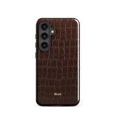 Chestnut Croc Samsung Case
